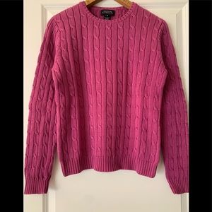 Jones New York Signature 100% Cotton Cable-Knit Long Sleeve Sweater